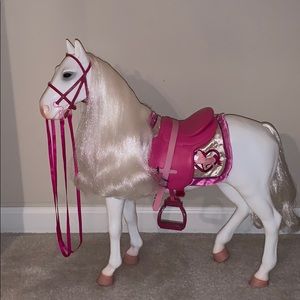 American girl doll white horse